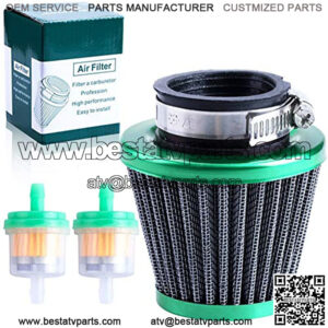 38mm Green Air Filter With Two 5mm Gas Fuel Filter For GY6 50cc Moped Scooter 110cc 125cc Dirt Pit Bike Apollo 150cc 200cc Motorcycle ATV Quad