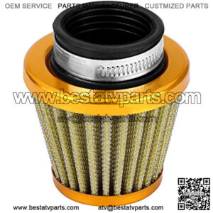 38mm Air Filter Motorcycle Universal Intake Air Filter Air Cleaner Replacement Intake Induction Kit for Off-road Motorcycle ATV Quad Dirt Pit Bike (Gold),5% coupon applied at checkout,with coupon