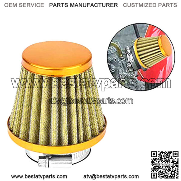 38mm Air Filter Motorcycle Universal Intake Air Filter Air Cleaner Replacement Intake Induction Kit for Off-road Motorcycle ATV Quad Dirt Pit Bike (Gold),5% coupon applied at checkout,with coupon - Image 2