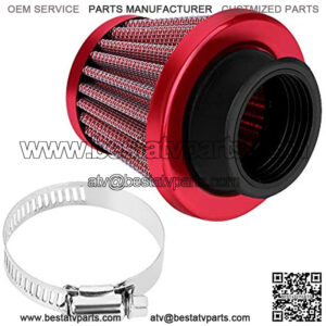 38mm Universal Motorcycle Clamp-On Air Intake Filter Kit, Auto Cold Air Intake Scooter Atv Dirt Pit Bike Motorcycle Air Filter (Red),6% coupon applied at checkout,with coupon