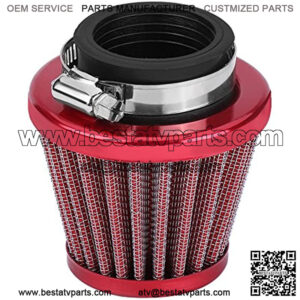 38mm Air Filter Intake Induction Kit for Off-road Motorcycle ATV Quad Dirt Pit Bike (Red)
