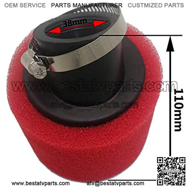 38mm Air Filter Sponge Foam Cleaner for Dirt Pit Bike ATV CRF KLX Motorcycle (red) - Image 3